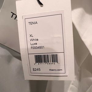 Theory crisp white shirt NWT stretch cotton
